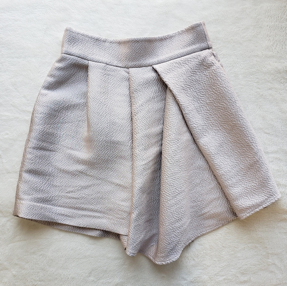 Tibi Women's Corazon Jacquard Side Drape Shorts Blush Haze Size 4